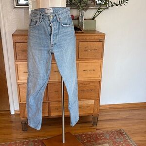Agolde womens Classic Denim Jeans in Light Blue